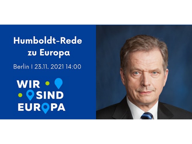 Humboldt-Rede zu Europa: Sauli Niinistö, Präsident der Republik Finnland